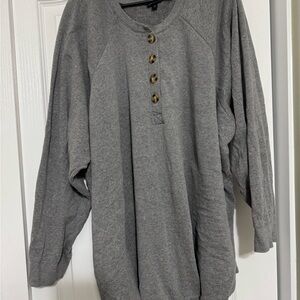 Torrid Henley Fleece Sweatshirt